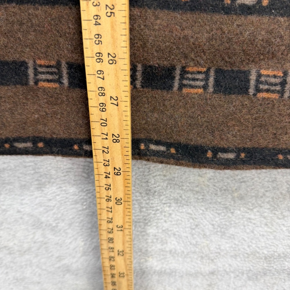 Roark Flannel Shirt Jacket Men Small Brown Aztec‎ Tribal Striped Wool Blend NEW - Picture 7 of 10